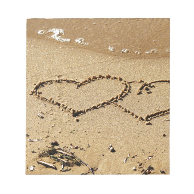 Heart Hearts love custom personalize Anniversaries Notepad (Front)