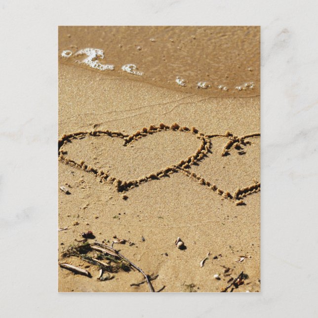 Heart Hearts love custom personalize Anniversaries Postcard (Front)
