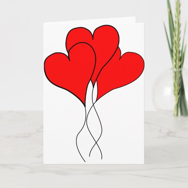 heart hearts valentine wife sweetheart girlfriend holiday card (Front)