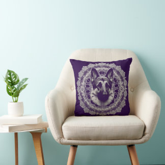 Heart heat in the design shepherd and poem throw pillow