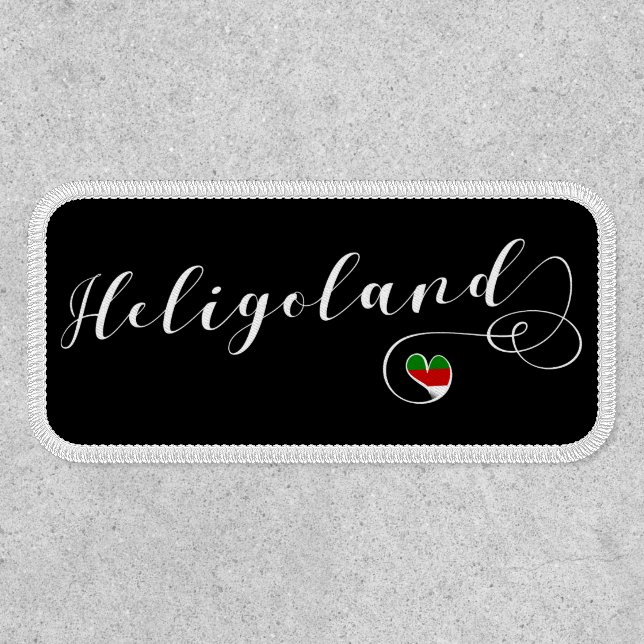 Heart Heligoland Flag, Germany, Helgoland Patch (Front)