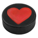 HEART HOCKEY PUCK