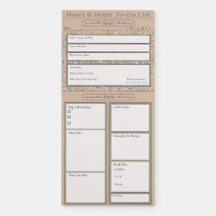 Heart & Home To-Do List Magnetic Notepad