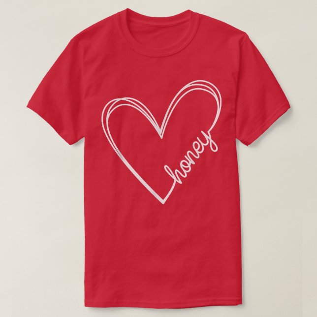 Heart Honey, Mother's Day, Best Honey Ever, Grandm T-Shirt (Design Front)