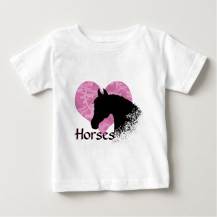 Heart Horse (pink camo) Baby T-Shirt