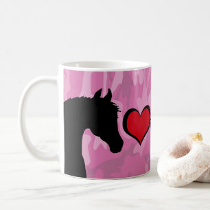 Heart Horse (pink camo) Coffee Mug