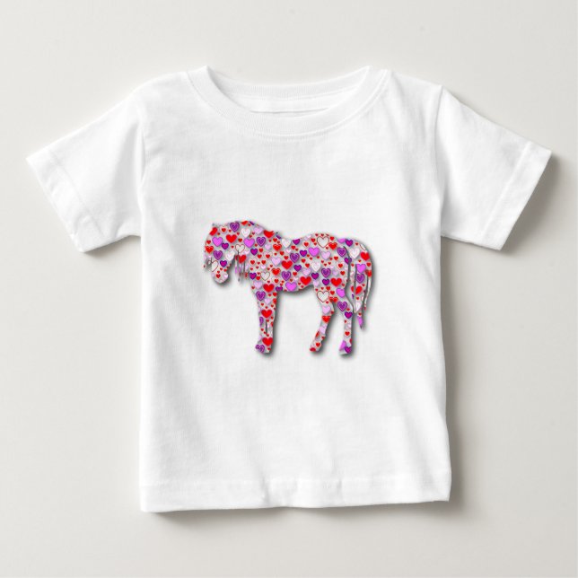 Heart Horse Pink - T-Shirt (Front)