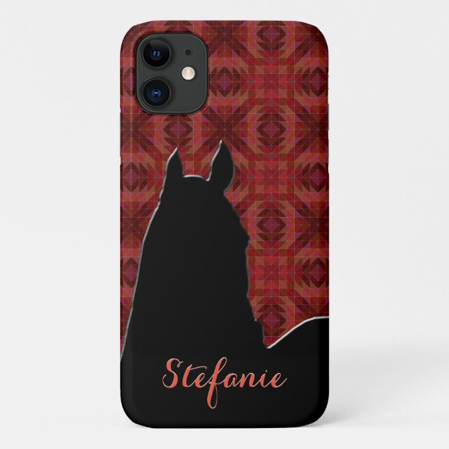 Heart Horses I (maroon) Case-Mate iPhone Case (Back)