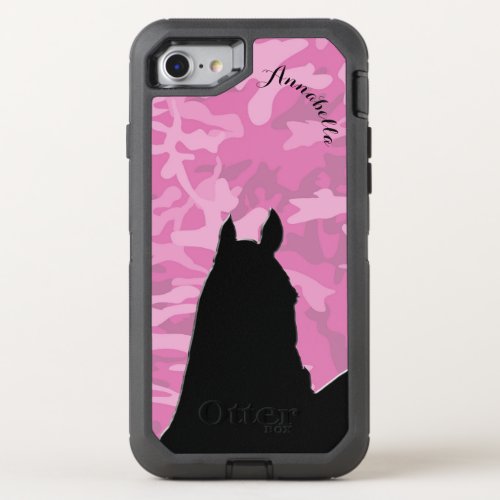 Heart Horses I pink camo II OtterBox Defender iPhone SE87 Case
