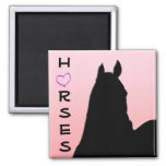 Heart Horses I (pink Faded) Magnet at Zazzle