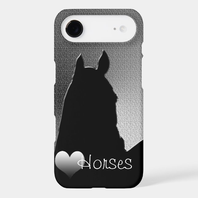 Heart Horses I (silver heart) iPhone 7 Case (Back)