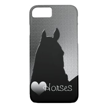 Heart Horses I (silver Heart) Iphone 7 Case by Heart_Horses at Zazzle