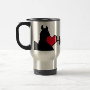 Heart Horses I (white background) Travel Mug