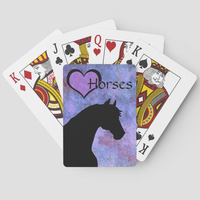 Heart Horses II (purple) Poker Cards (Back)
