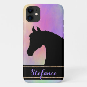Heart Horses III  (soft pastel) iPhone 11 Case