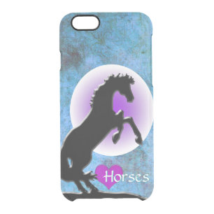 Heart Horses V (blue/green) Clear iPhone 6/6S Case