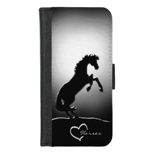 Heart Horses V hazy moon iPhone 87 Wallet Case