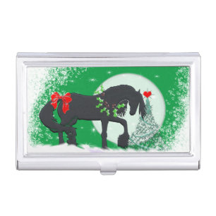 Heart Horses VI (Holiday Tree) Business Card Case