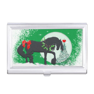 Heart Horses VI (Holiday Tree) Business Card Case