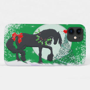 Heart Horses VI (Holiday Tree) iPhone 11 Case