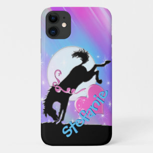 Heart Horses VII (Colorful Haze) Classic Round Sti iPhone 11 Case