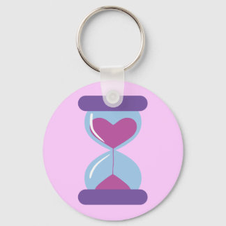 Heart Hourglass Keychain