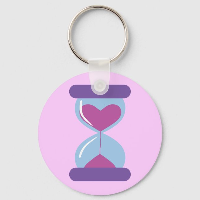 Heart Hourglass Keychain (Front)