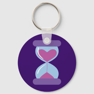 Heart Hourglass Keychain
