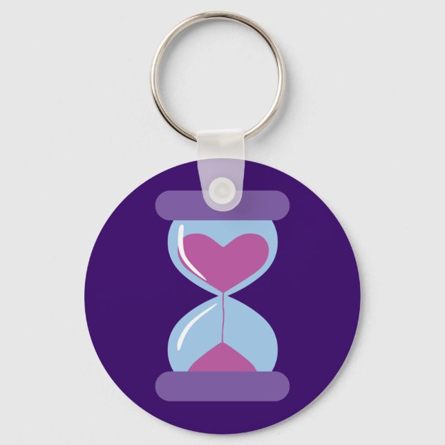 Heart Hourglass Keychain (Front)