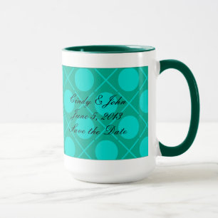 Heart Hugs & Kisses XOXO Photo Mug Green customize
