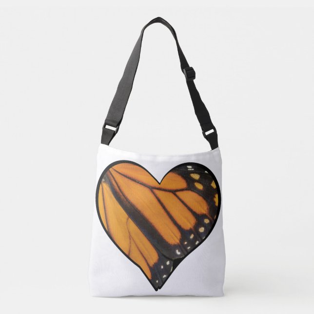 Heart I Love Butterfly Wings Bag (Front)
