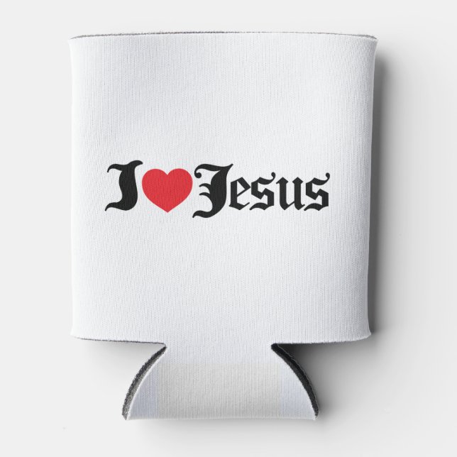 Heart I Love Jesus CG0137 Can Cooler (Front)