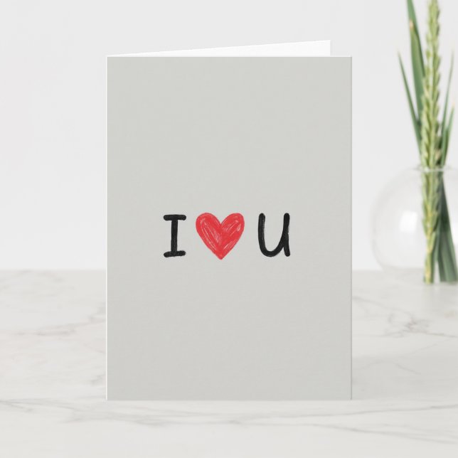 Heart I Love You Card (Front)