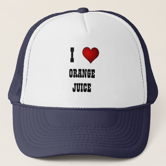 heart, I, ORANGE JUICE Trucker Hat (Front)