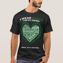 Heart I Wear Green For My Cousin Cerebral Palsy T-Shirt