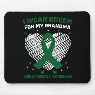 Heart I Wear Green For My Grandma Kidney Disease A Mouse Pad
