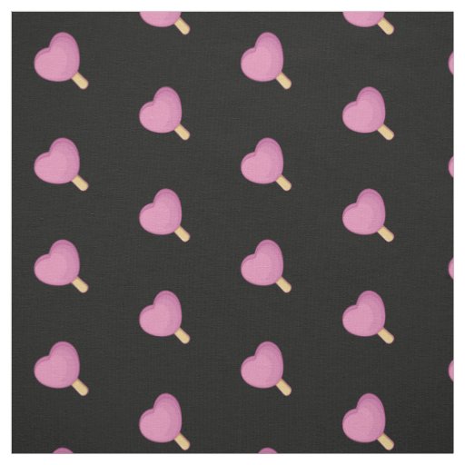 Heart Ice Cream Stick Pattern Fabric