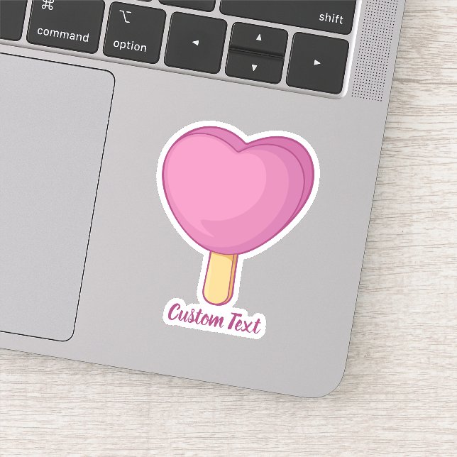 Heart Ice Cream Stick Sticker (Detail)