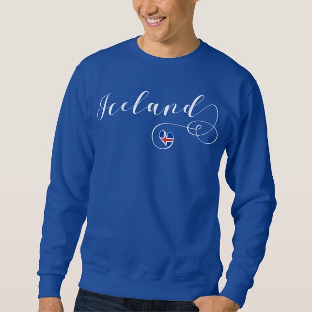 Heart Iceland Sweatshirt, Icelandic Sweatshirt (Front)