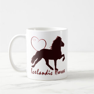 Heart Icelandic Horse Artwork Coffee Mug