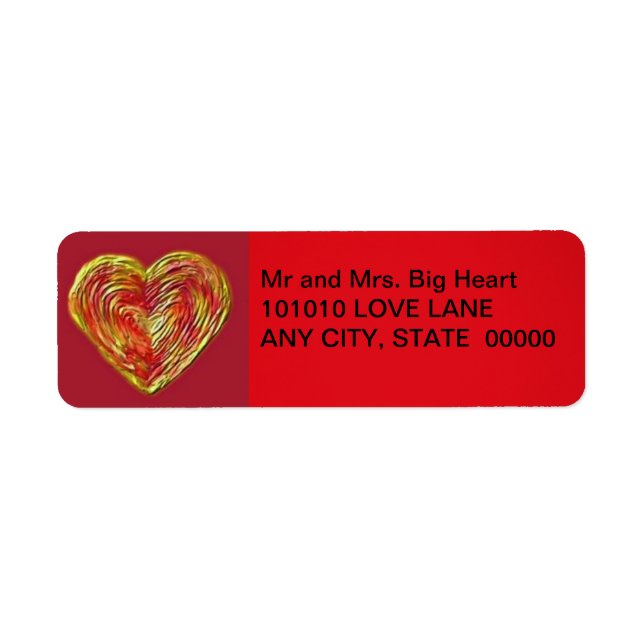 Heart Icing Label (Front)