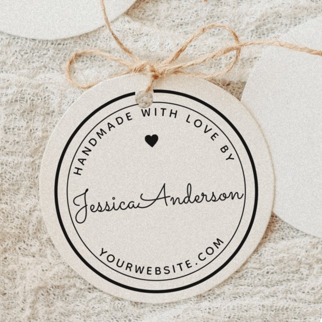 Heart Icon Handmade with Love Small Business Self-inking Stamp (Creator Uploaded)