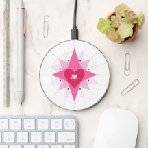 Heart Illustrated Design Wireless Charger