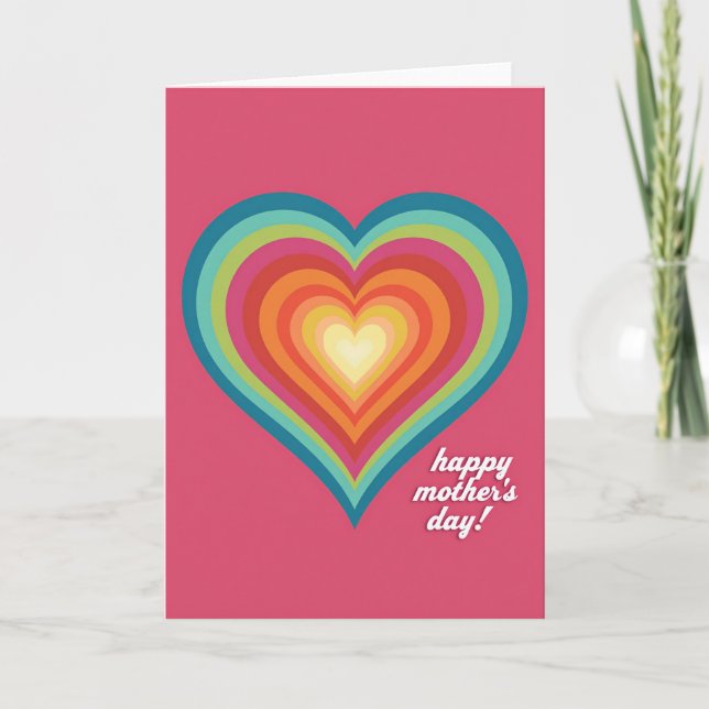 Heart Illustration Mothers Day Card (Front)
