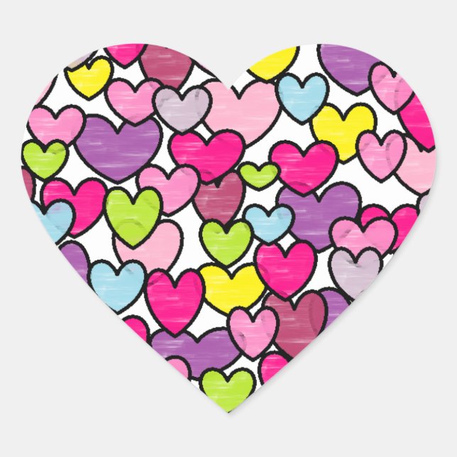 Heart in a Heart Sticker (Front)