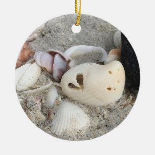 Heart in a Shell Personalized Ornament