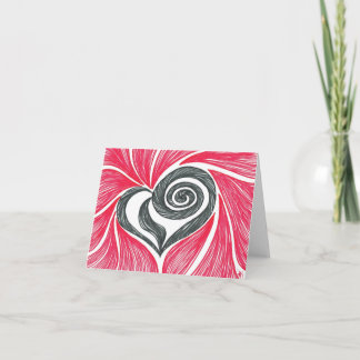 Heart in  a swirl holiday card