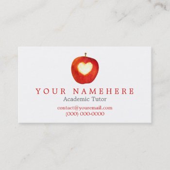 Heart In Apple Business Cards by CarriesCamera at Zazzle