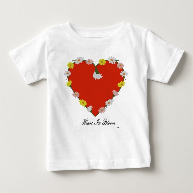 Heart In Bloom Baby T-Shirt (Front)