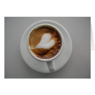 Heart in cappucino caffe machiato cards